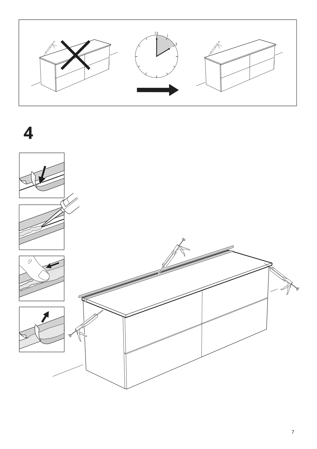 Assembly instructions for IKEA Tolken countertop black marble effect foliated board | Page 7 - IKEA TOLKEN countertop 205.068.62