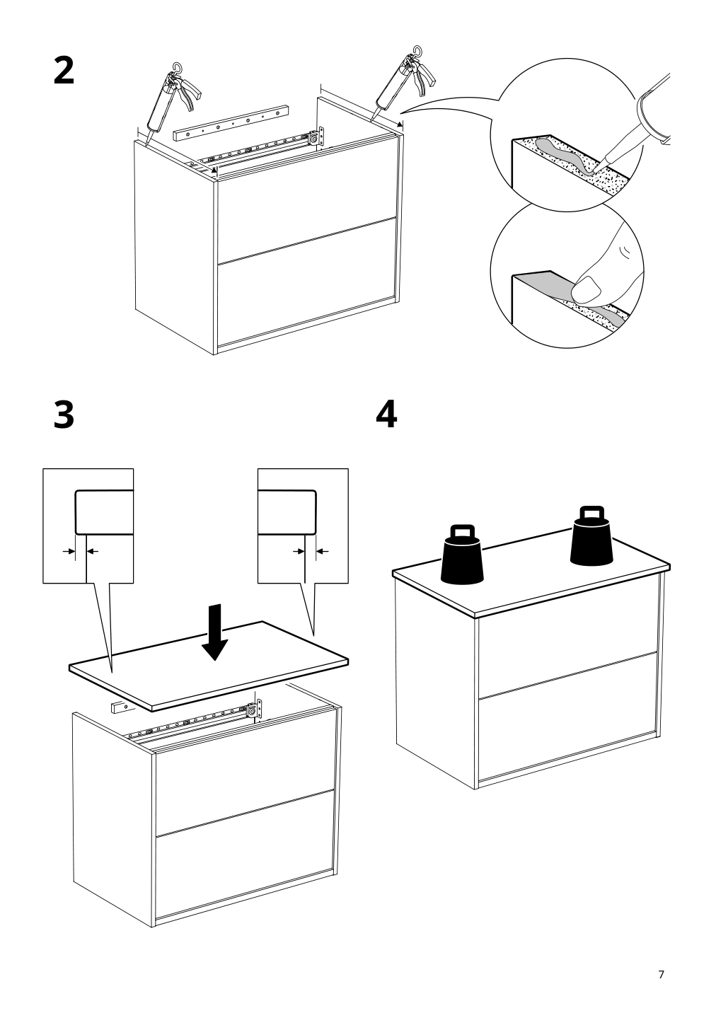 Assembly instructions for IKEA Tolken countertop black marble effect foliated board | Page 7 - IKEA GODMORGON/TOLKEN / HÖRVIK sink cabinet w countertop sink 694.853.87