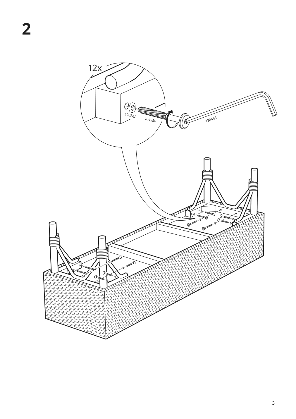 Assembly instructions for IKEA Tolkning bench with storage handmade rattan | Page 3 - IKEA TOLKNING bench with storage 805.126.57