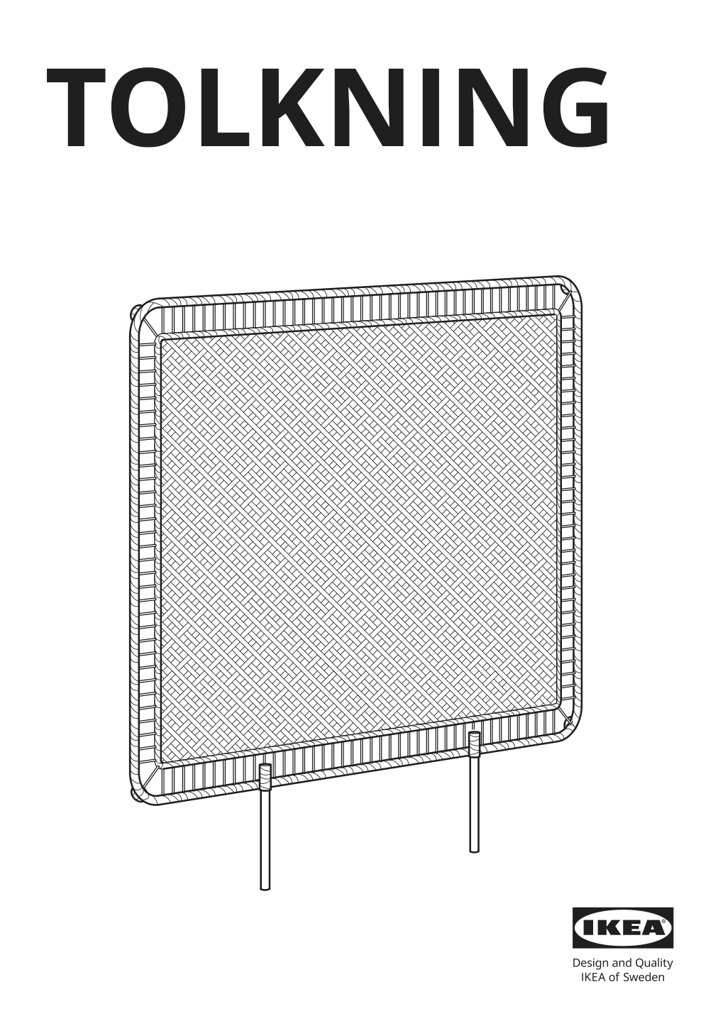 Assembly instructions for IKEA Tolkning headboard handmade rattan | Page 1 - IKEA TOLKNING headboard 305.126.31