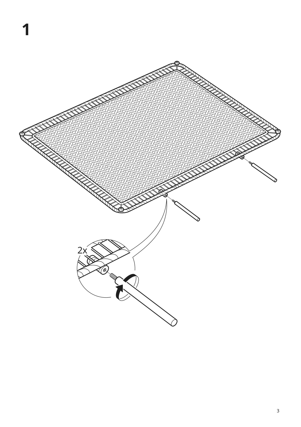 Assembly instructions for IKEA Tolkning headboard handmade rattan | Page 3 - IKEA TOLKNING headboard 305.126.31