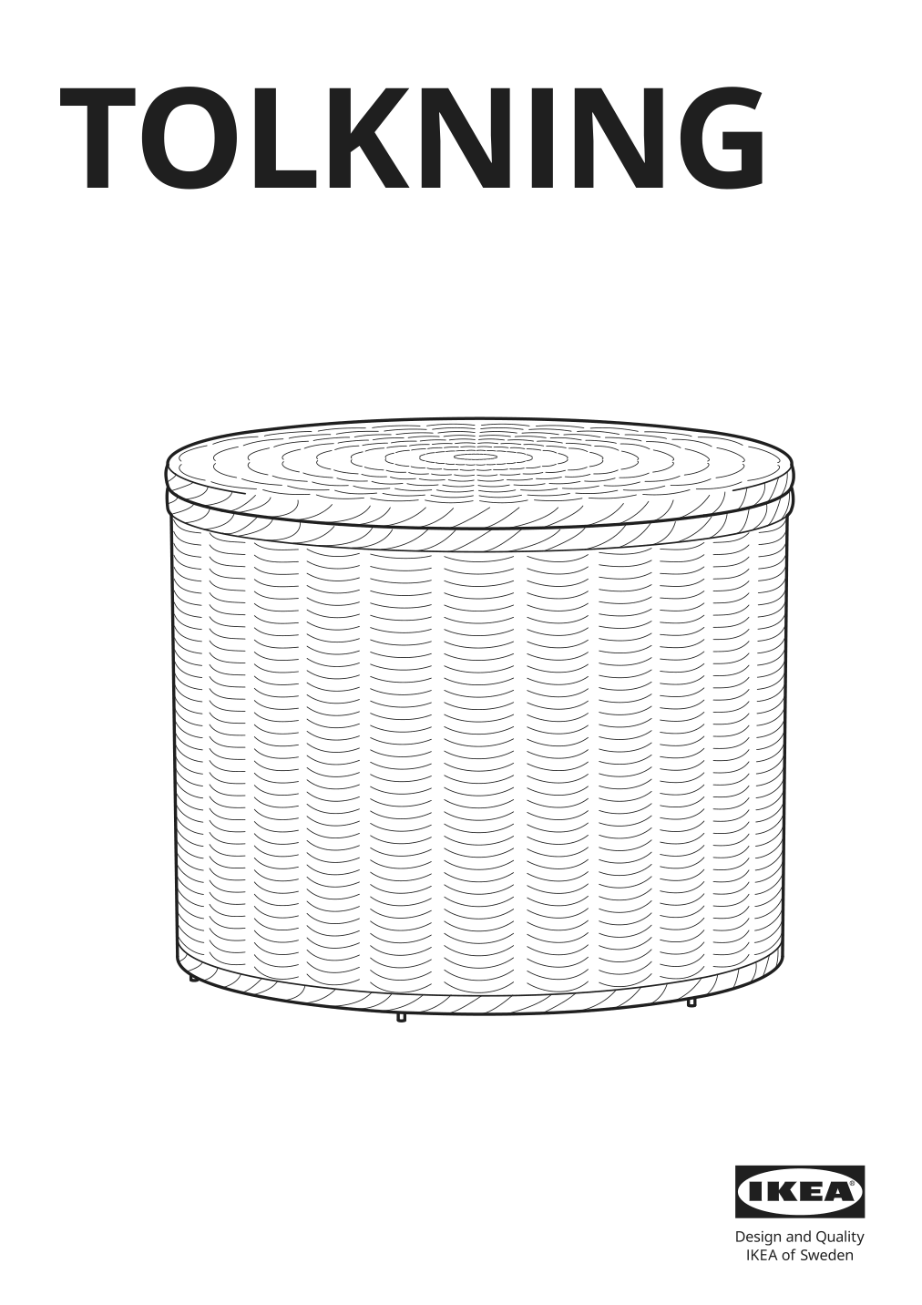 Assembly instructions for IKEA Tolkning ottoman with storage handmade rattan | Page 1 - IKEA TOLKNING ottoman with storage 905.126.66