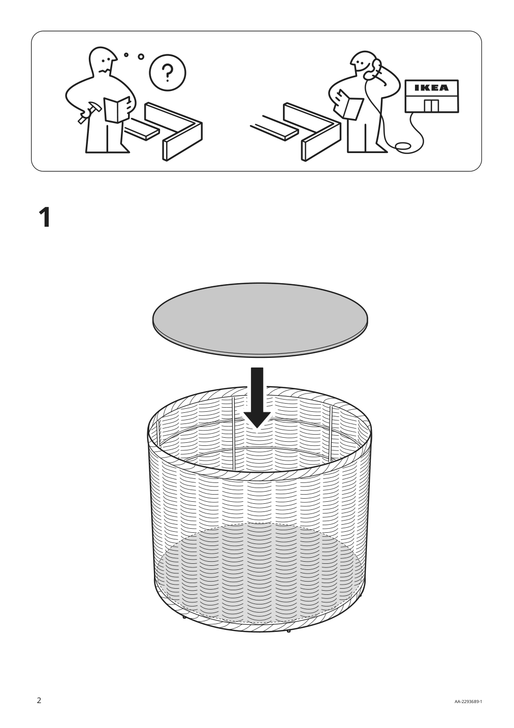 Assembly instructions for IKEA Tolkning ottoman with storage handmade rattan | Page 2 - IKEA TOLKNING ottoman with storage 905.126.66