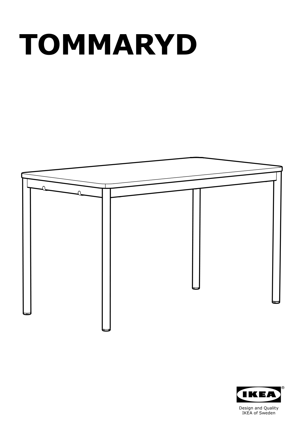 Assembly instructions for IKEA Tommaryd underframe anthracite | Page 1 - IKEA TOMMARYD underframe 504.141.92