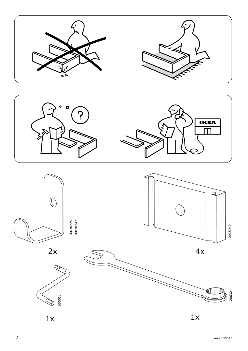 Assembly instructions for IKEA Tommaryd underframe anthracite | Page 2 - IKEA TOMMARYD underframe 504.141.92