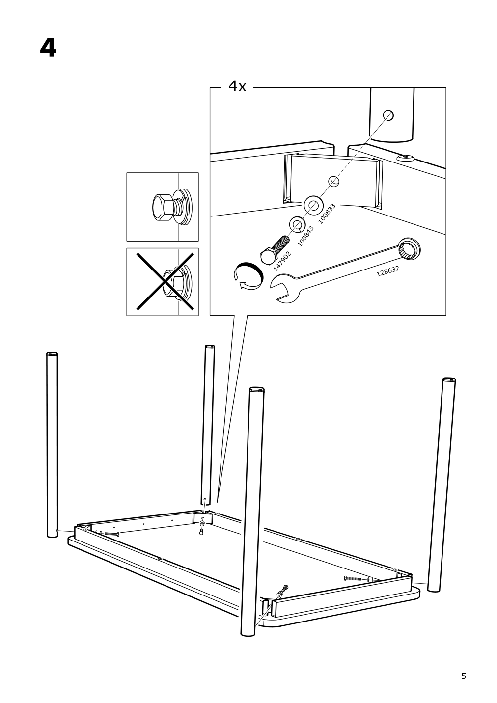 Assembly instructions for IKEA Tommaryd underframe anthracite | Page 5 - IKEA TOMMARYD underframe 504.141.92