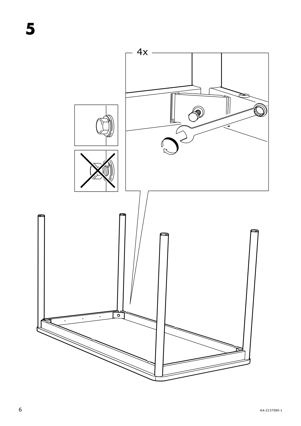 Assembly instructions for IKEA Tommaryd underframe anthracite | Page 6 - IKEA TOMMARYD underframe 504.141.92