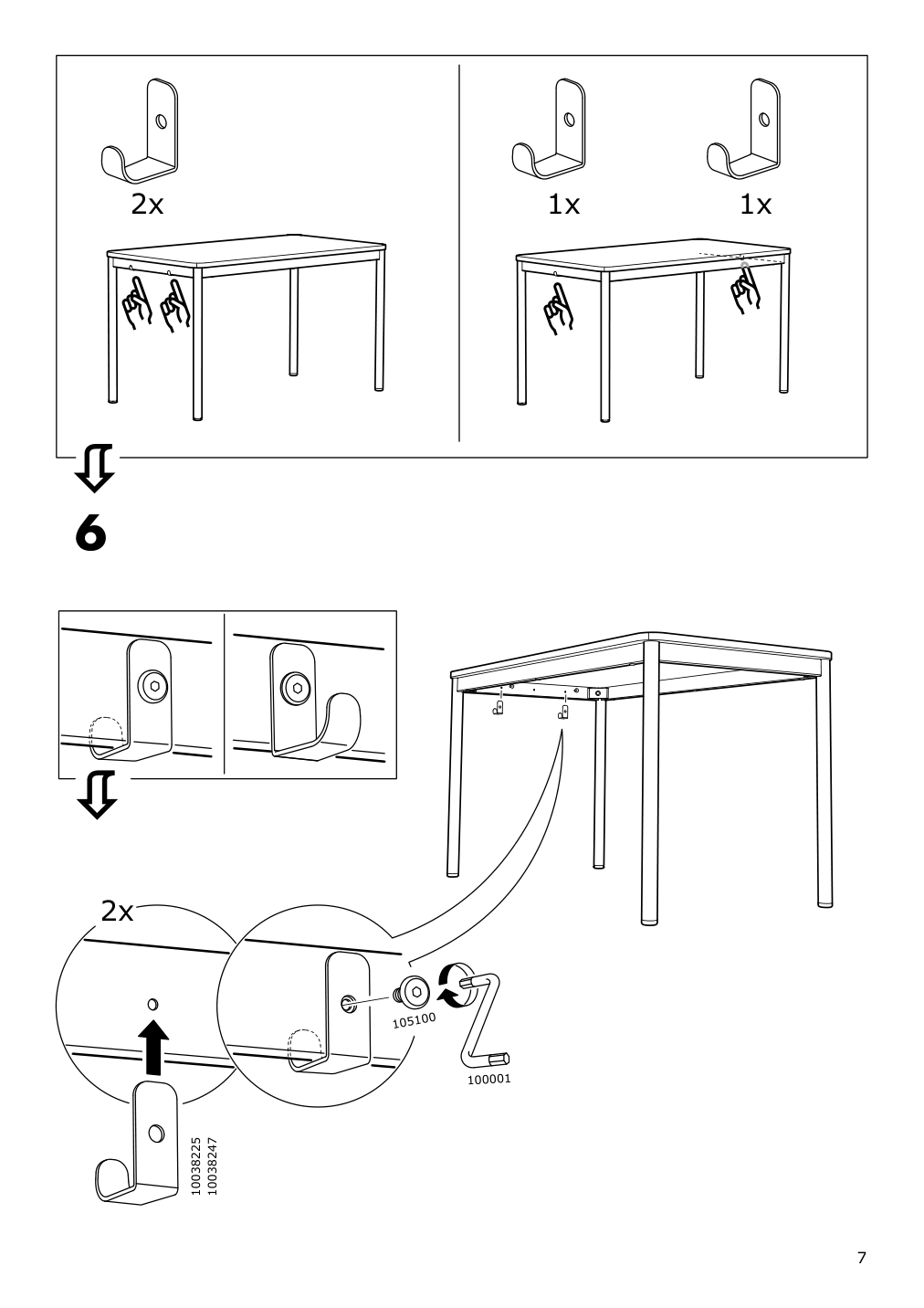 Assembly instructions for IKEA Tommaryd underframe anthracite | Page 7 - IKEA TOMMARYD / LÄKTARE conference table and chairs 895.283.81