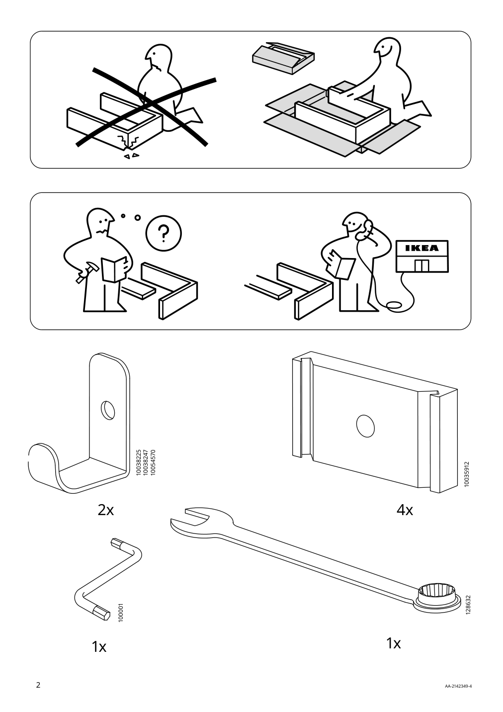 Assembly instructions for IKEA Tommaryd underframe anthracite | Page 2 - IKEA TOMMARYD table 493.875.28