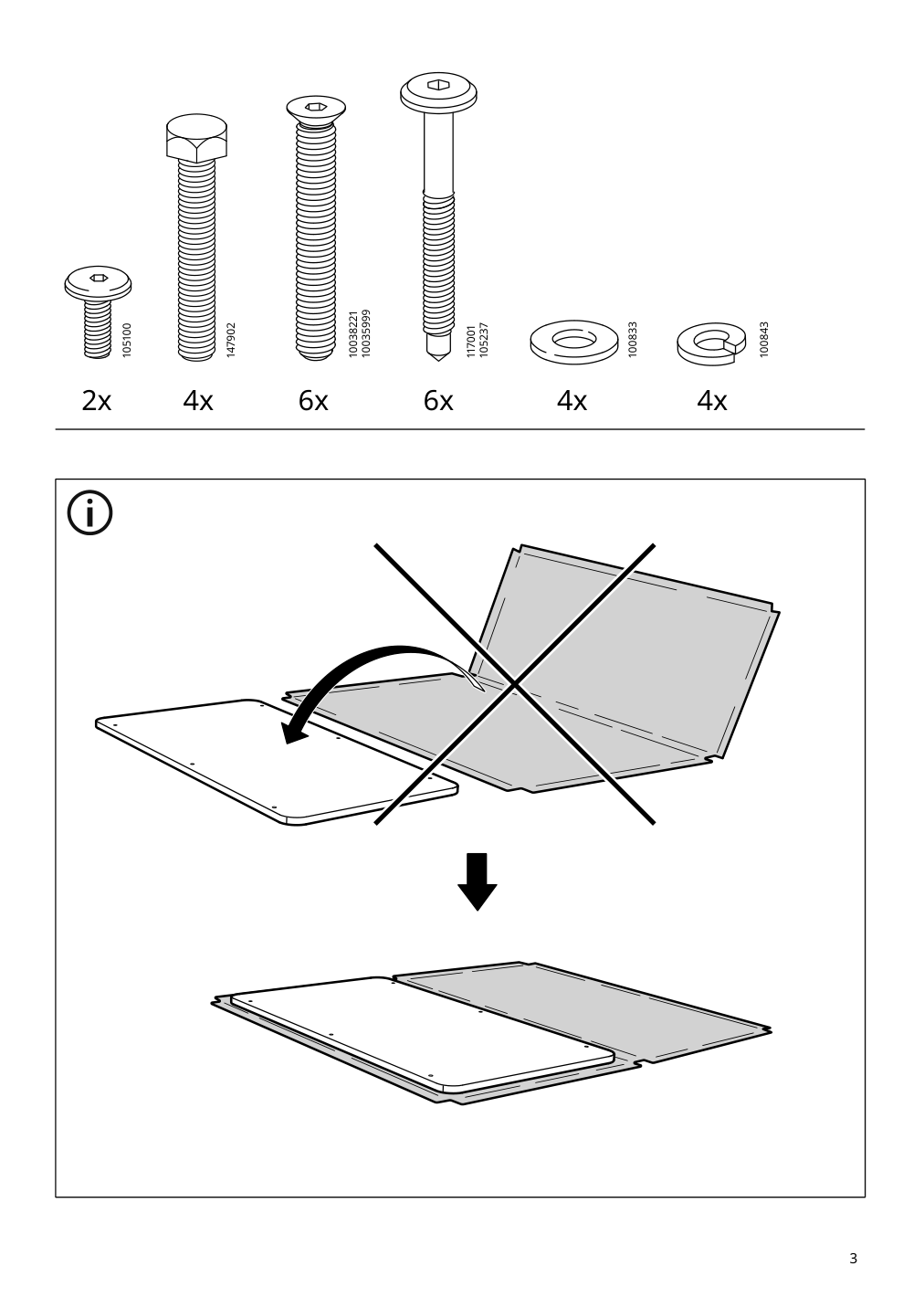 Assembly instructions for IKEA Tommaryd underframe anthracite | Page 3 - IKEA TOMMARYD table 493.875.28