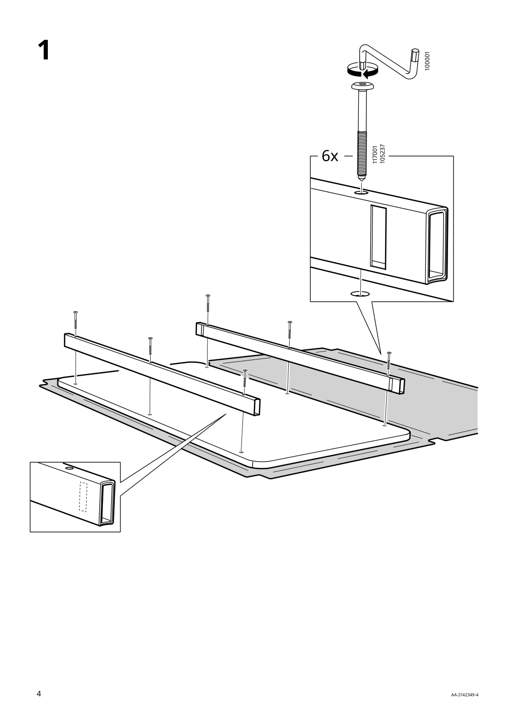 Assembly instructions for IKEA Tommaryd underframe anthracite | Page 4 - IKEA TOMMARYD table 493.875.28