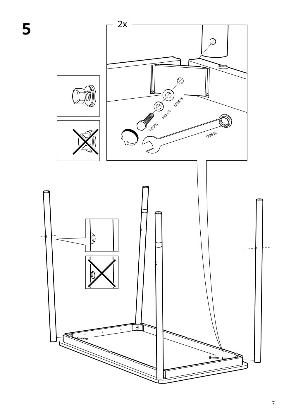 Assembly instructions for IKEA Tommaryd underframe anthracite | Page 7 - IKEA TOMMARYD table 493.875.28