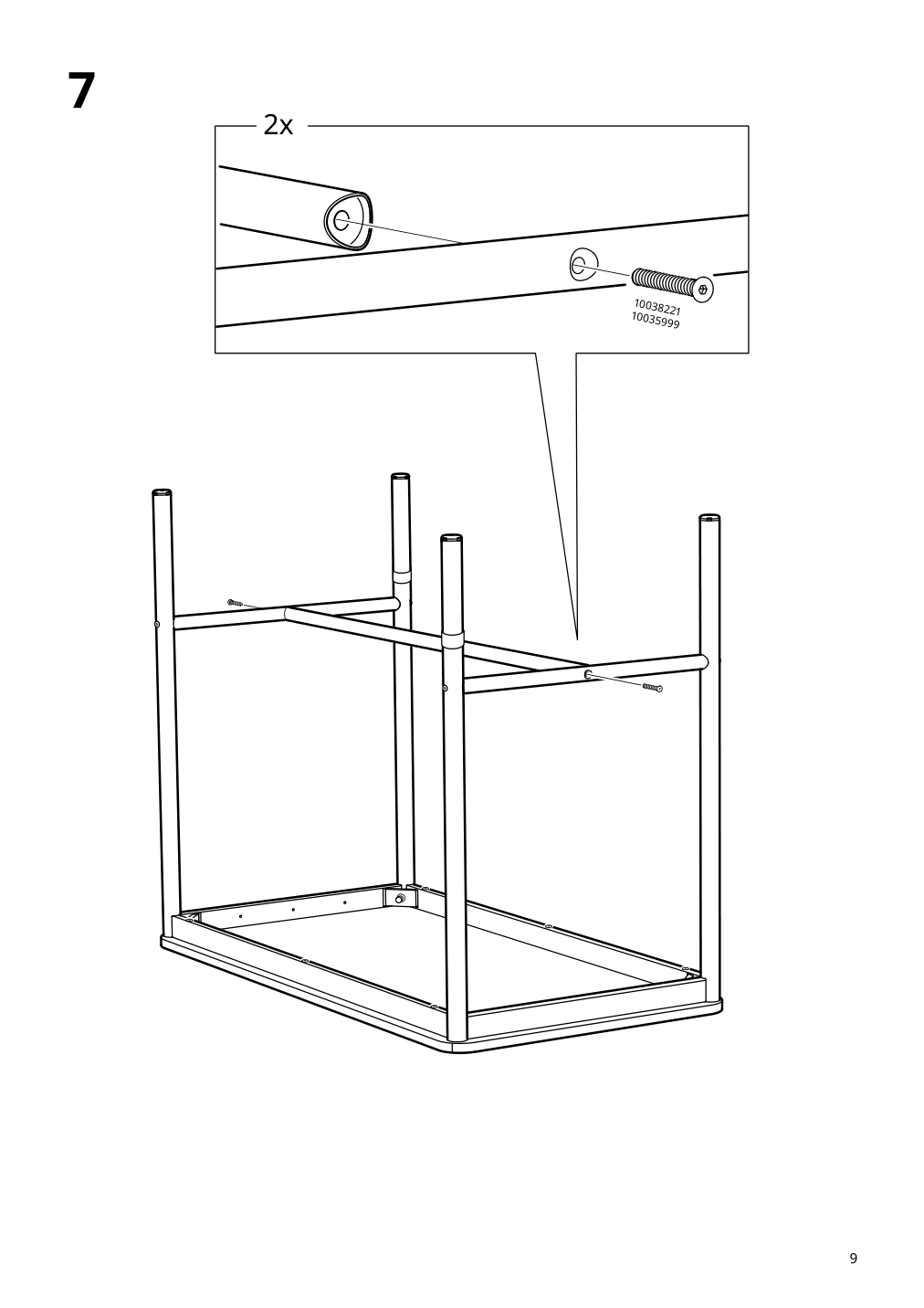 Assembly instructions for IKEA Tommaryd underframe anthracite | Page 9 - IKEA TOMMARYD table 493.875.28