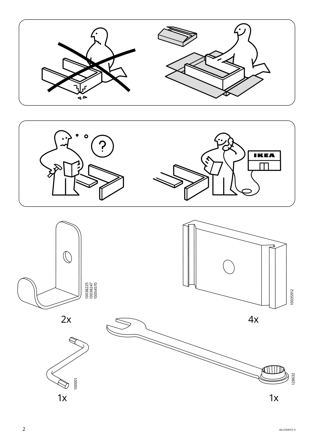 Assembly instructions for IKEA Tommaryd underframe anthracite | Page 2 - IKEA TOMMARYD / LÄKTARE conference table and chairs 895.283.81