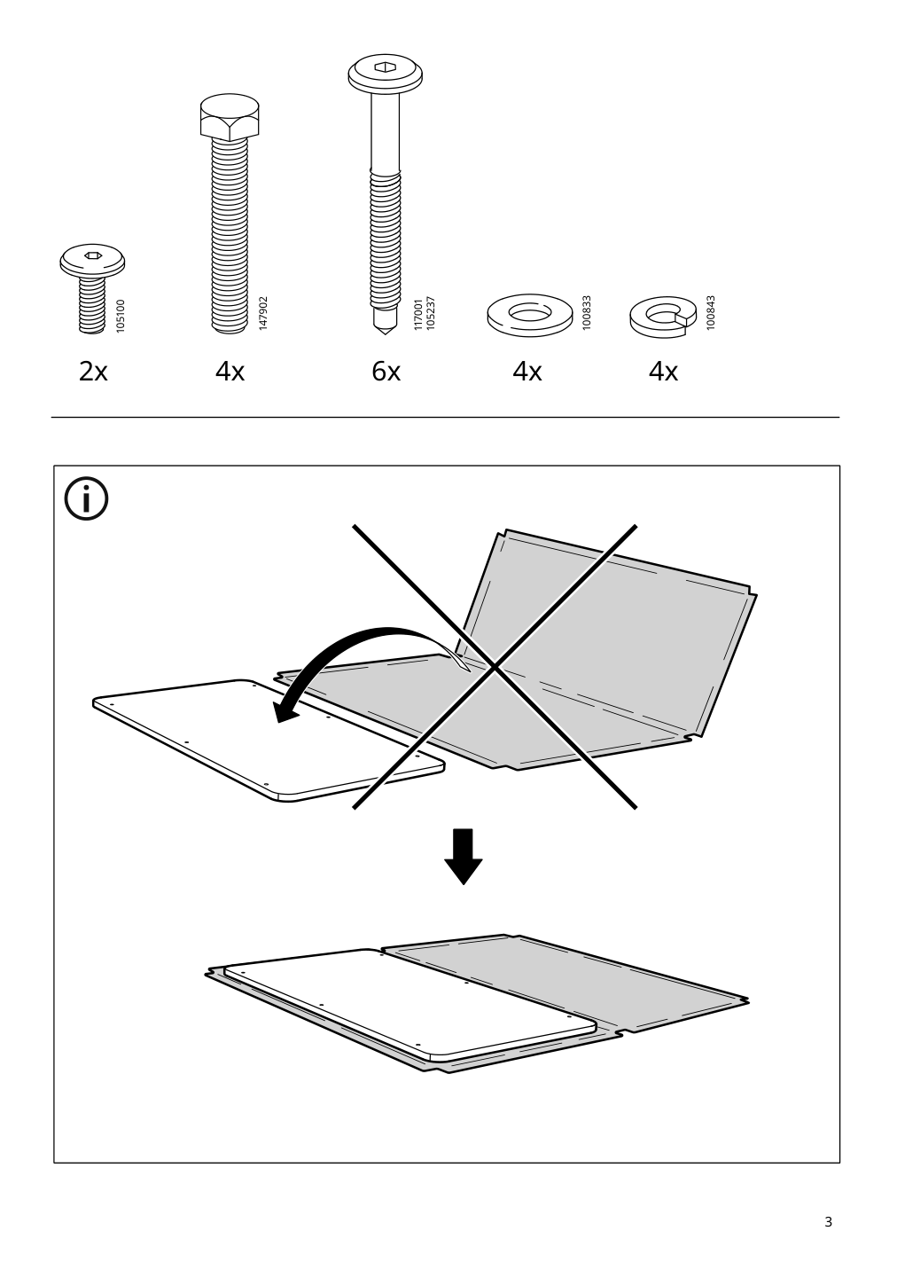 Assembly instructions for IKEA Tommaryd underframe anthracite | Page 3 - IKEA TOMMARYD / LÄKTARE conference table and chairs 895.283.81