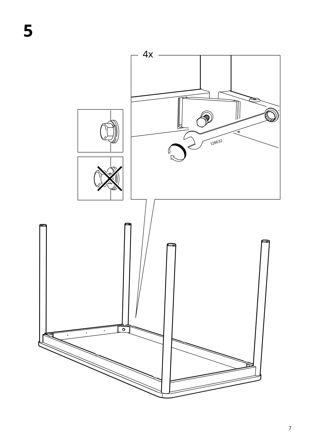 Assembly instructions for IKEA Tommaryd underframe anthracite | Page 7 - IKEA TOMMARYD / LÄKTARE conference table and chairs 895.283.81