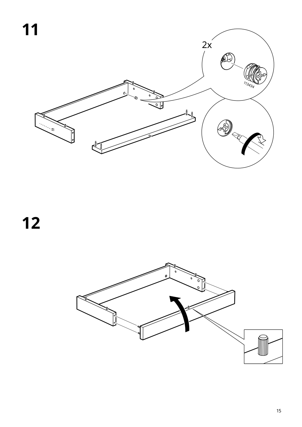 Assembly instructions for IKEA Tonstad bookcase brown stained oak veneer | Page 15 - IKEA TONSTAD storage with sliding glass doors 495.150.45