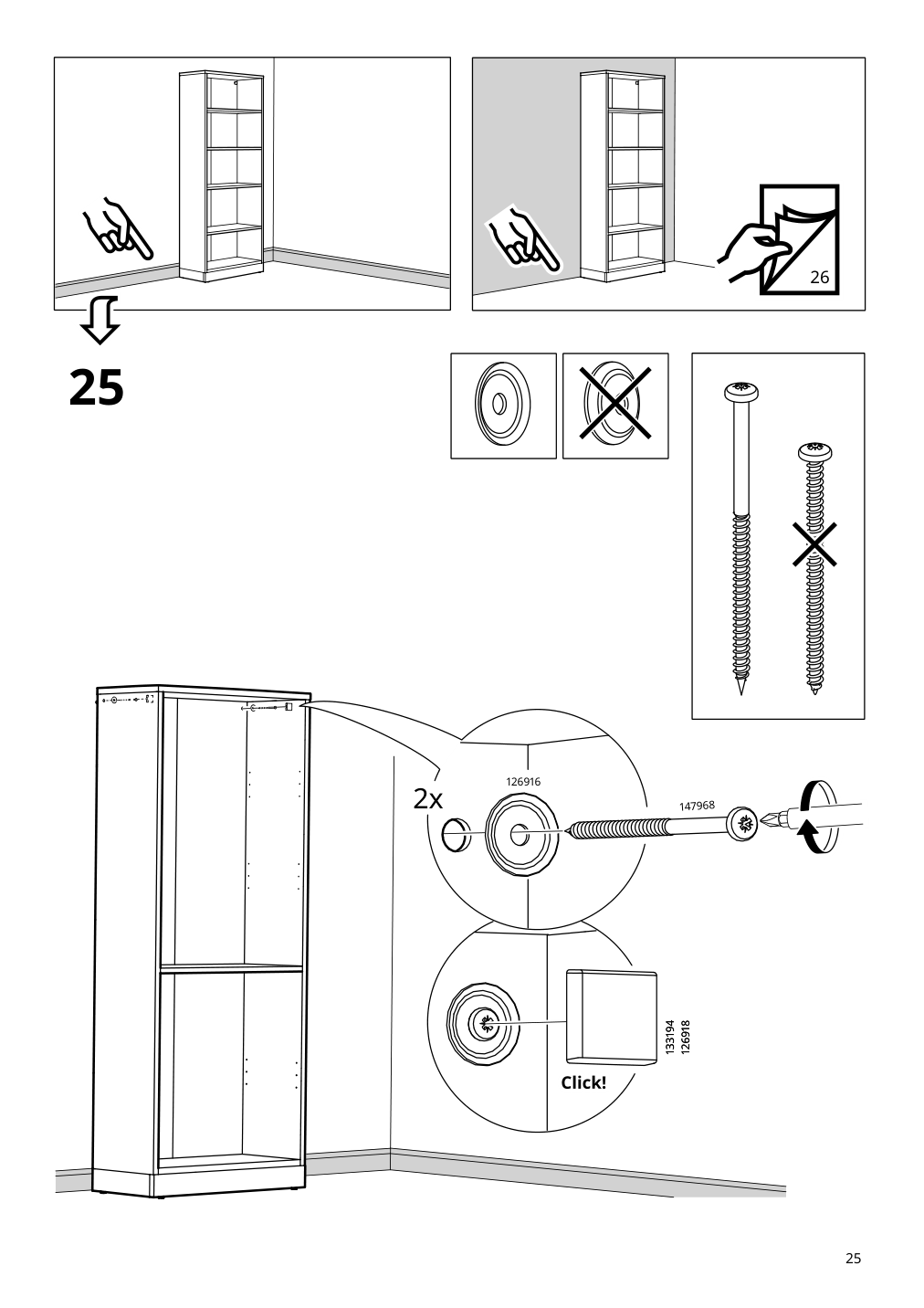 Assembly instructions for IKEA Tonstad bookcase brown stained oak veneer | Page 25 - IKEA TONSTAD storage with sliding glass doors 495.150.45