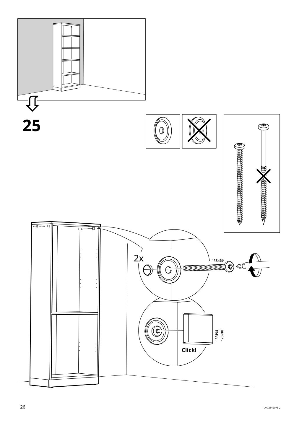 Assembly instructions for IKEA Tonstad bookcase brown stained oak veneer | Page 26 - IKEA TONSTAD storage with sliding glass doors 495.150.45