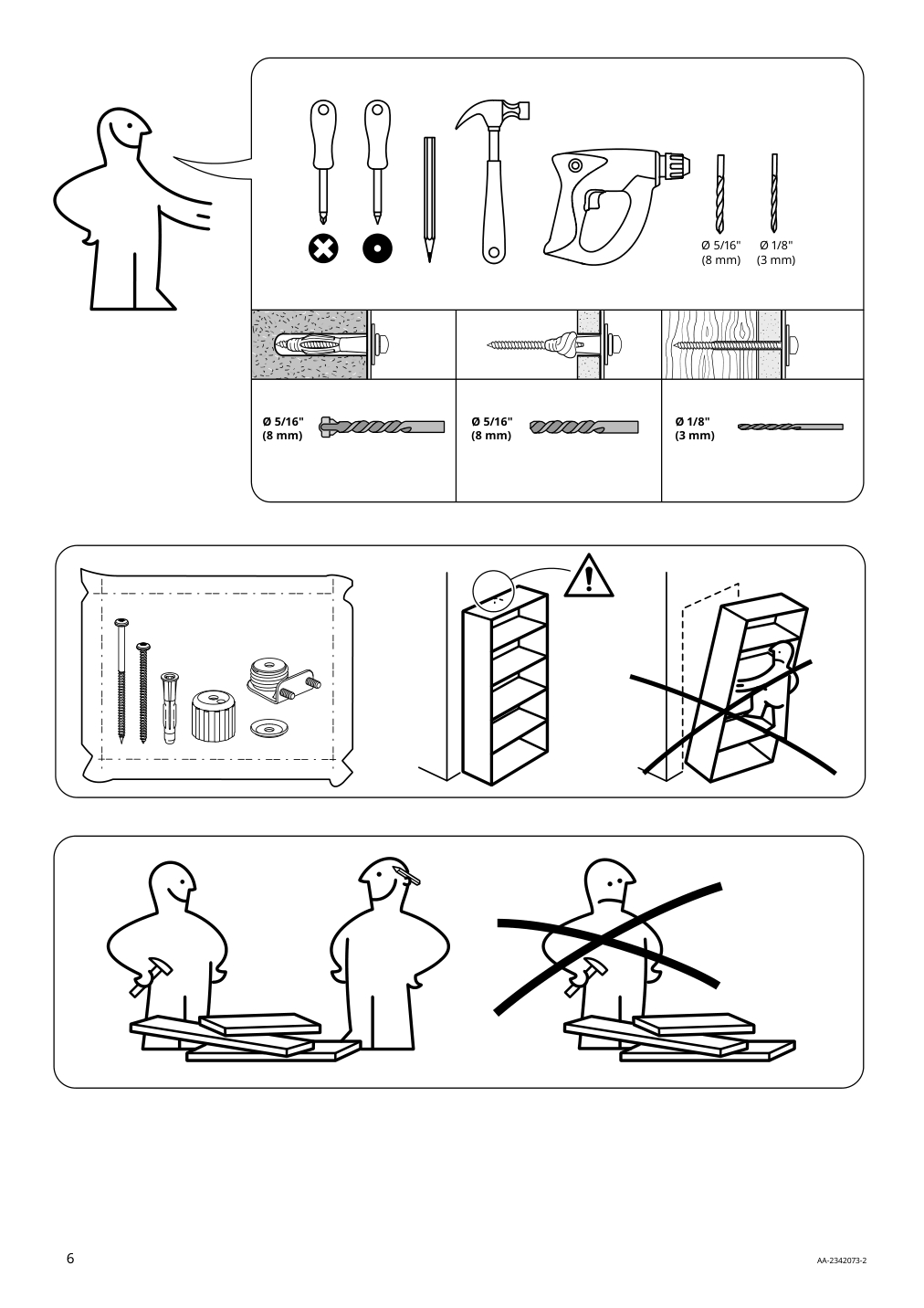 Assembly instructions for IKEA Tonstad bookcase brown stained oak veneer | Page 6 - IKEA TONSTAD storage with sliding glass doors 495.150.45