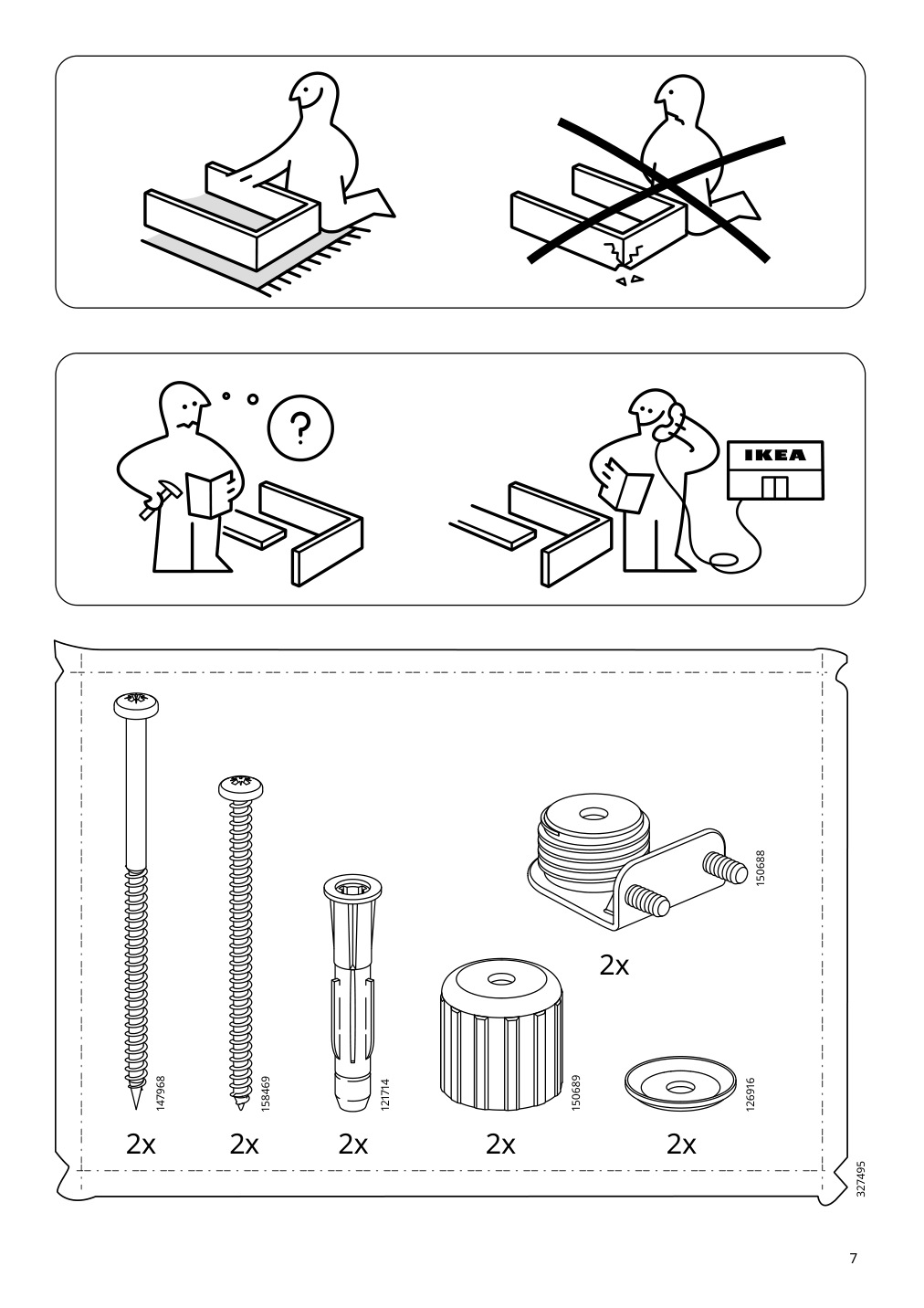 Assembly instructions for IKEA Tonstad bookcase brown stained oak veneer | Page 7 - IKEA TONSTAD storage with sliding glass doors 495.150.45