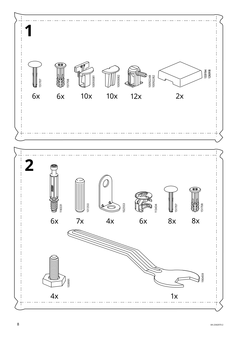 Assembly instructions for IKEA Tonstad bookcase brown stained oak veneer | Page 8 - IKEA TONSTAD storage with sliding glass doors 495.150.45