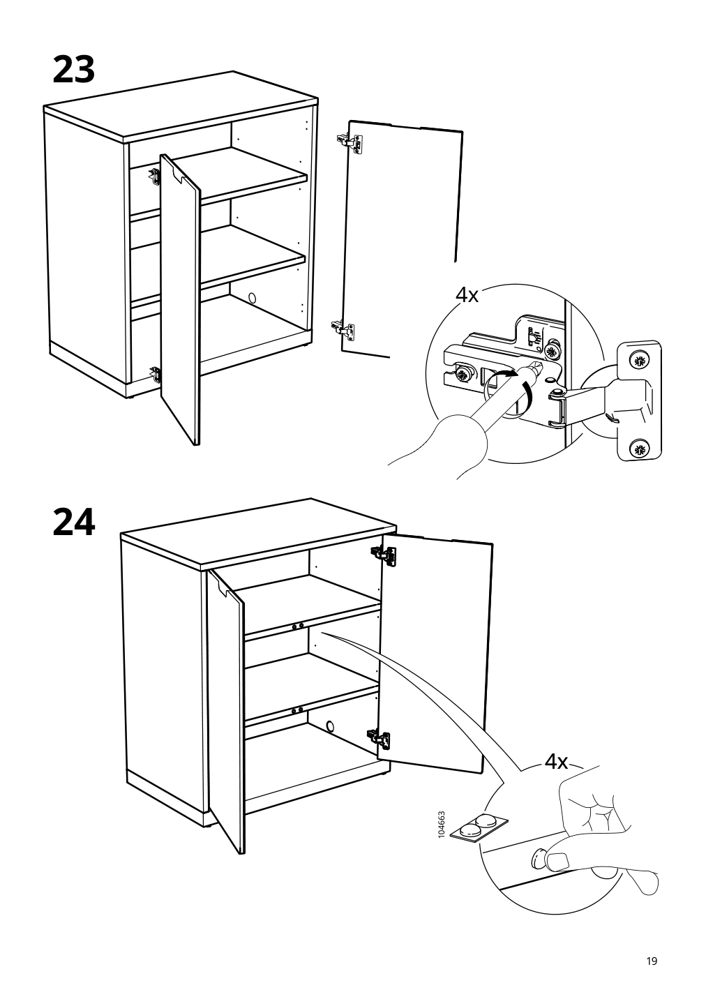 Assembly instructions for IKEA Tonstad cabinet with doors off white | Page 19 - IKEA TONSTAD storage combination w sliding doors 395.717.63