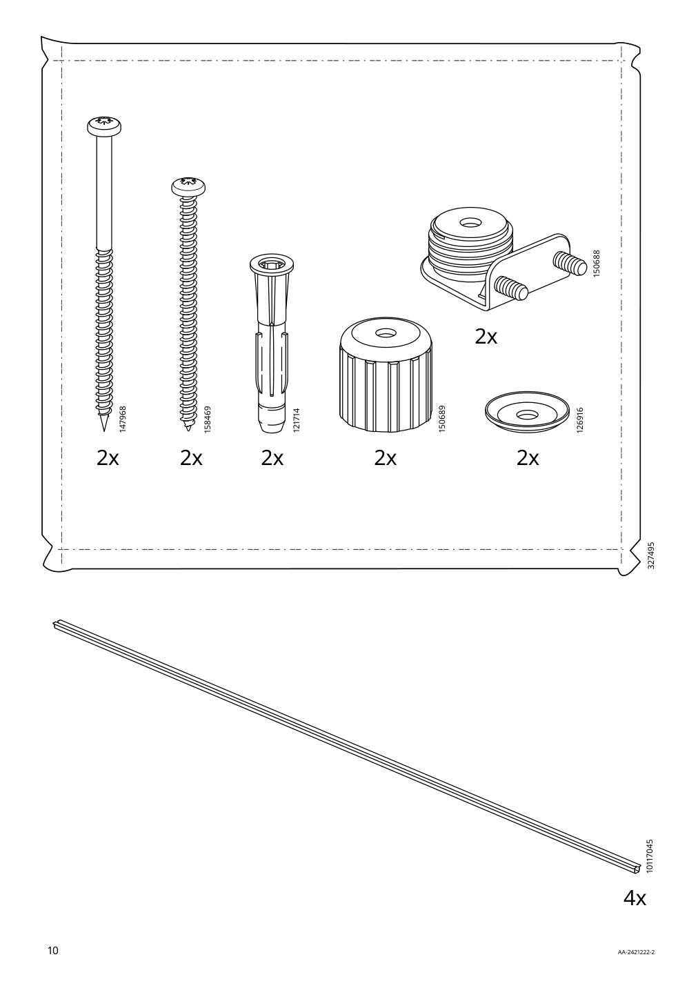 Assembly instructions for IKEA Tonstad cabinet with sliding doors off white | Page 10 - IKEA TONSTAD storage combination w sliding doors 395.717.63