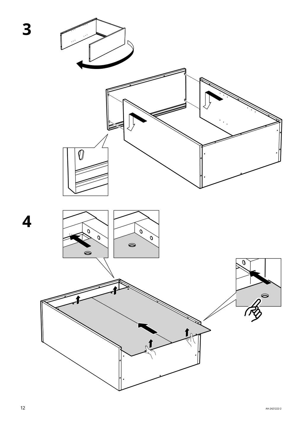 Assembly instructions for IKEA Tonstad cabinet with sliding doors off white | Page 12 - IKEA TONSTAD storage combination w sliding doors 395.717.63