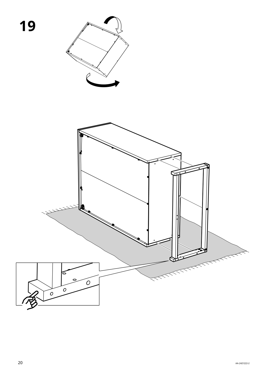 Assembly instructions for IKEA Tonstad cabinet with sliding doors off white | Page 20 - IKEA TONSTAD storage combination w sliding doors 395.717.63