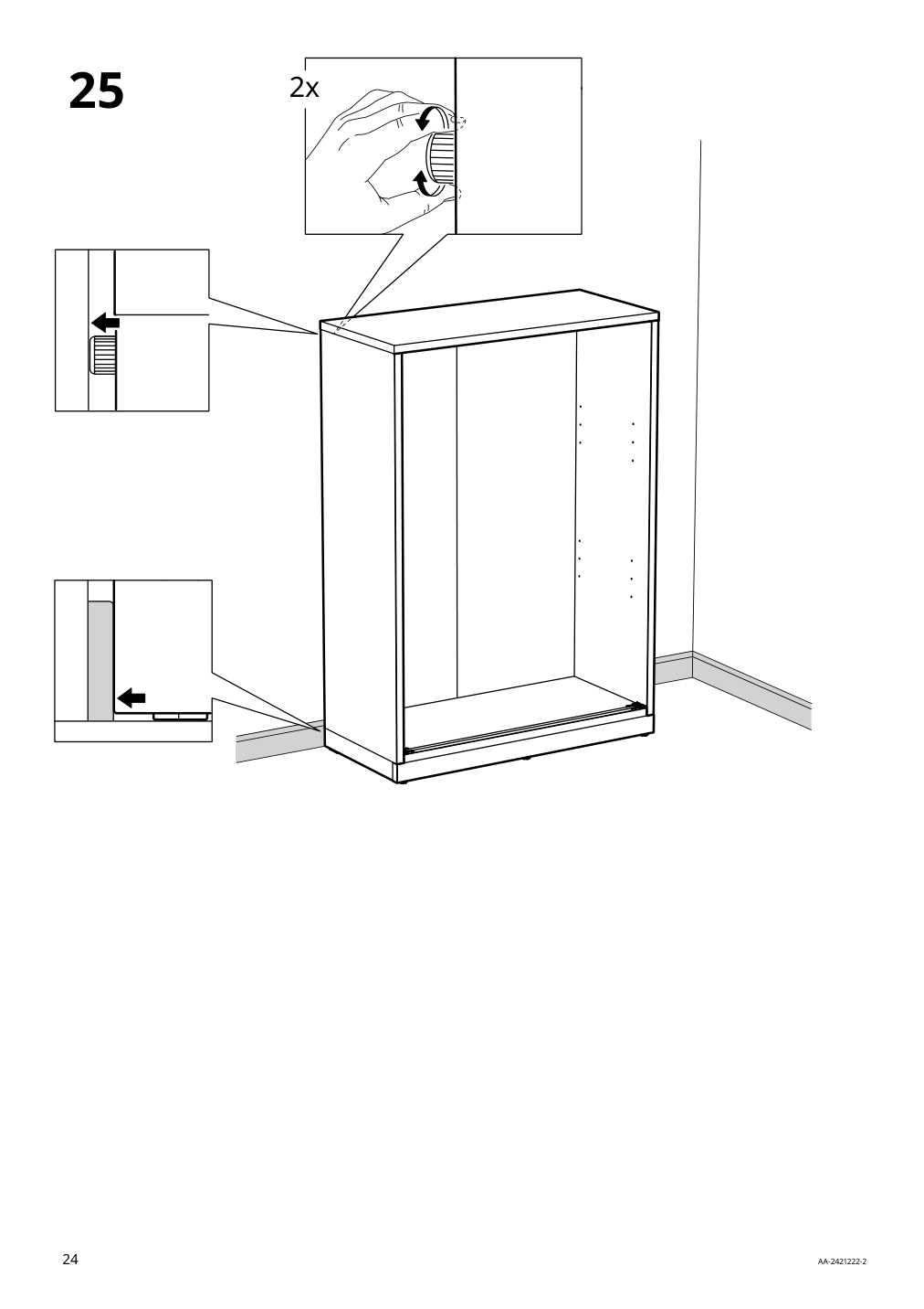 Assembly instructions for IKEA Tonstad cabinet with sliding doors off white | Page 24 - IKEA TONSTAD storage combination w sliding doors 395.717.63