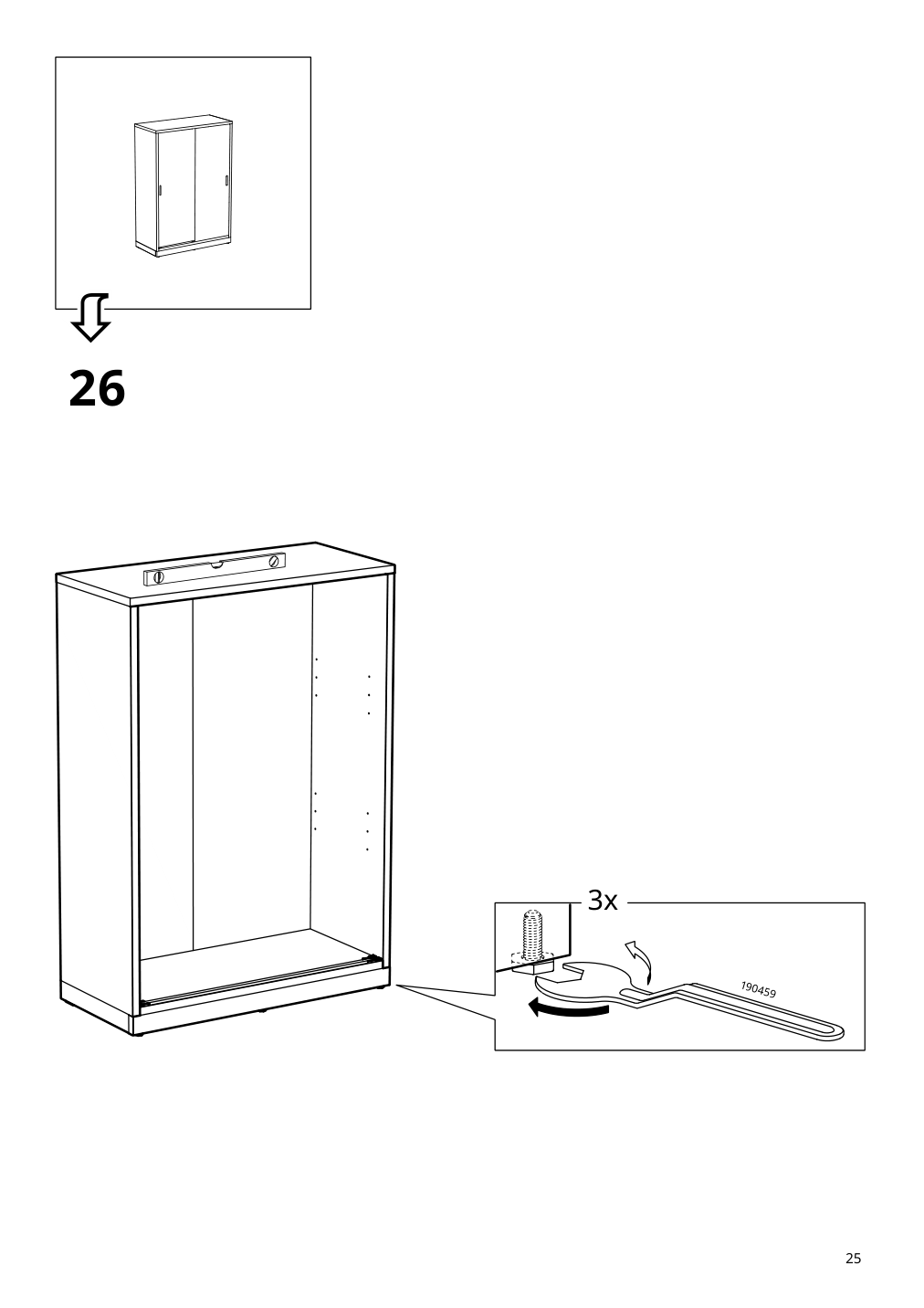 Assembly instructions for IKEA Tonstad cabinet with sliding doors off white | Page 25 - IKEA TONSTAD storage combination w sliding doors 395.717.63