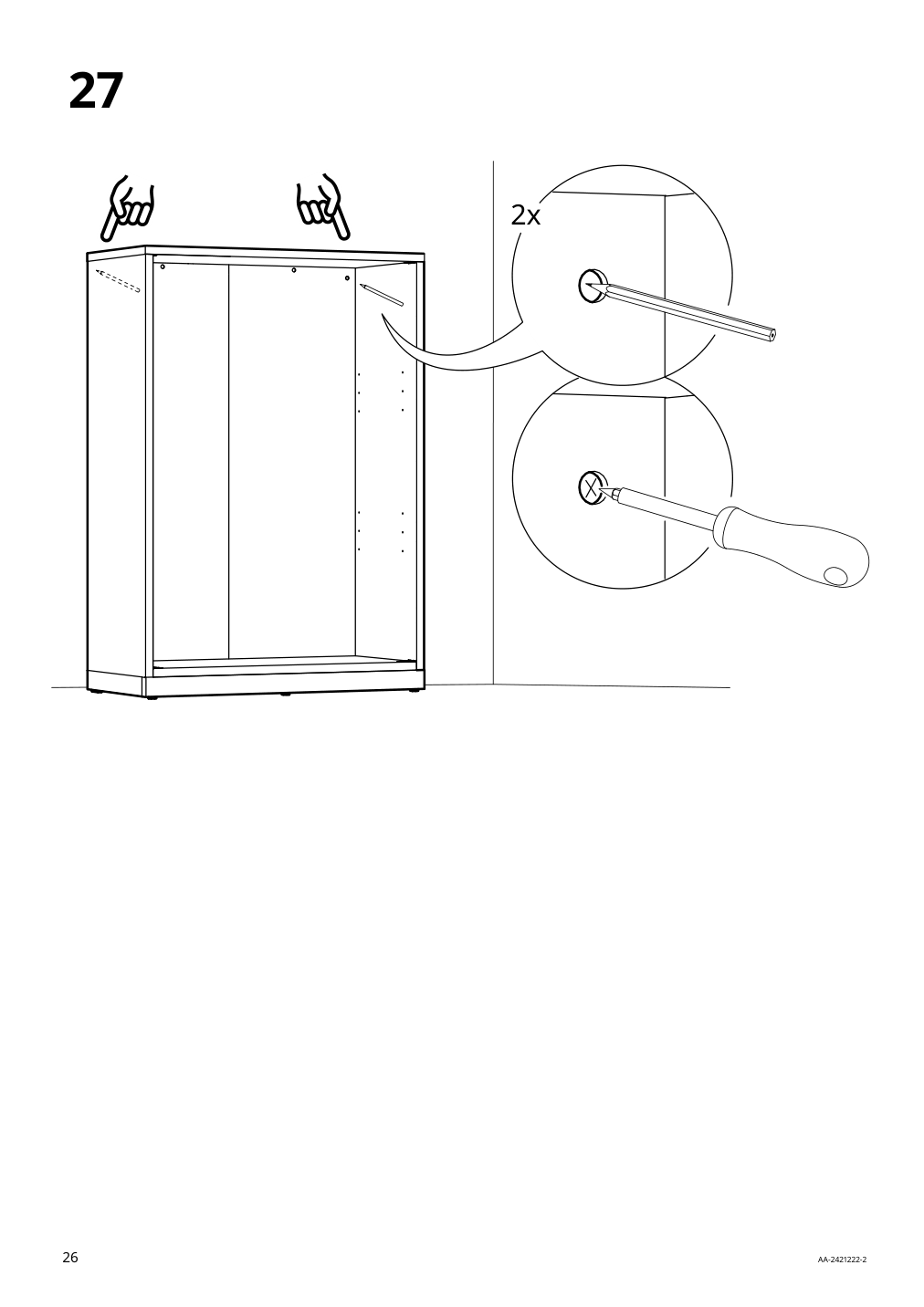 Assembly instructions for IKEA Tonstad cabinet with sliding doors off white | Page 26 - IKEA TONSTAD storage combination w sliding doors 395.717.63