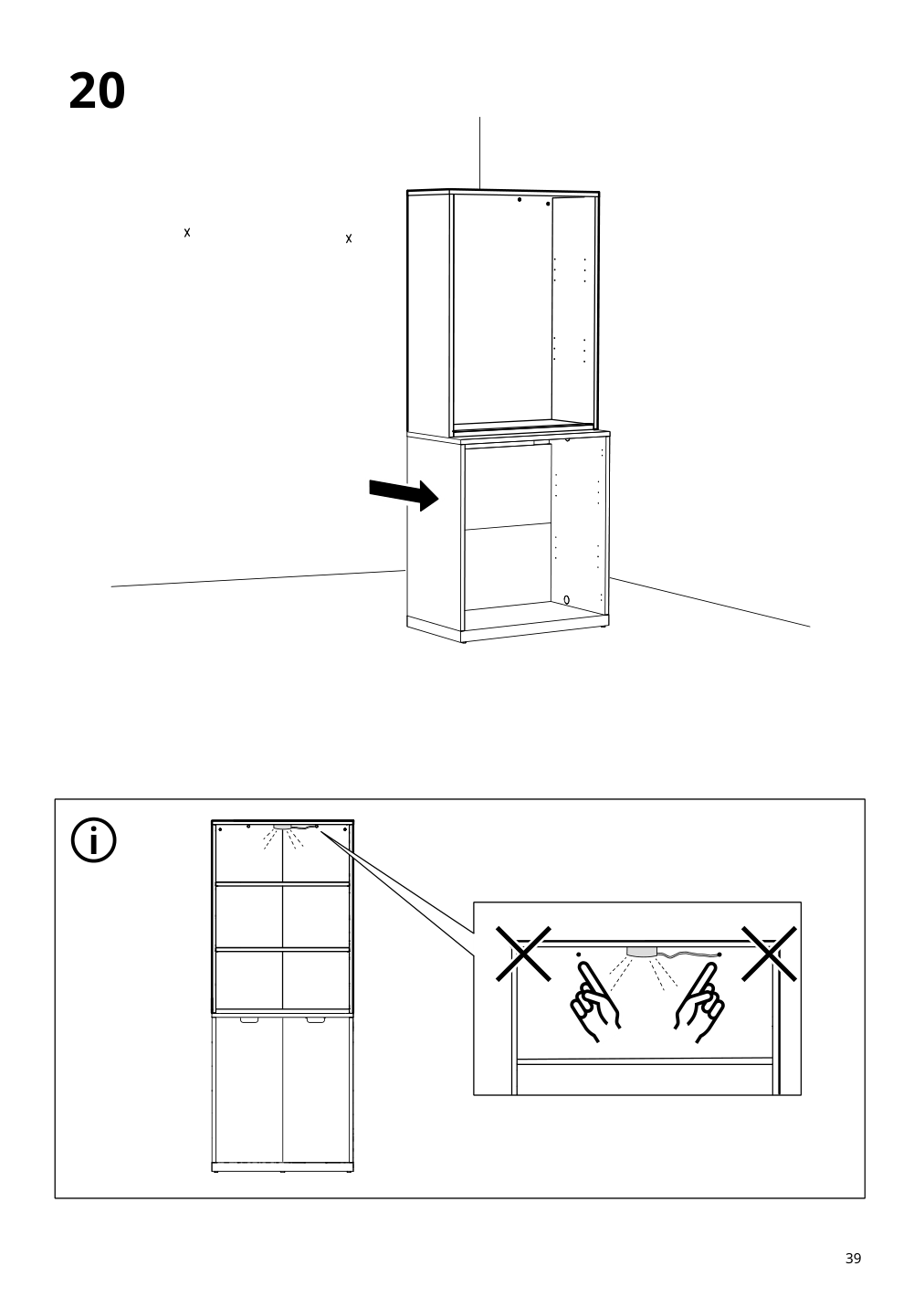 Assembly instructions for IKEA Tonstad cabinet with sliding doors off white | Page 39 - IKEA TONSTAD storage combination w sliding doors 395.717.63