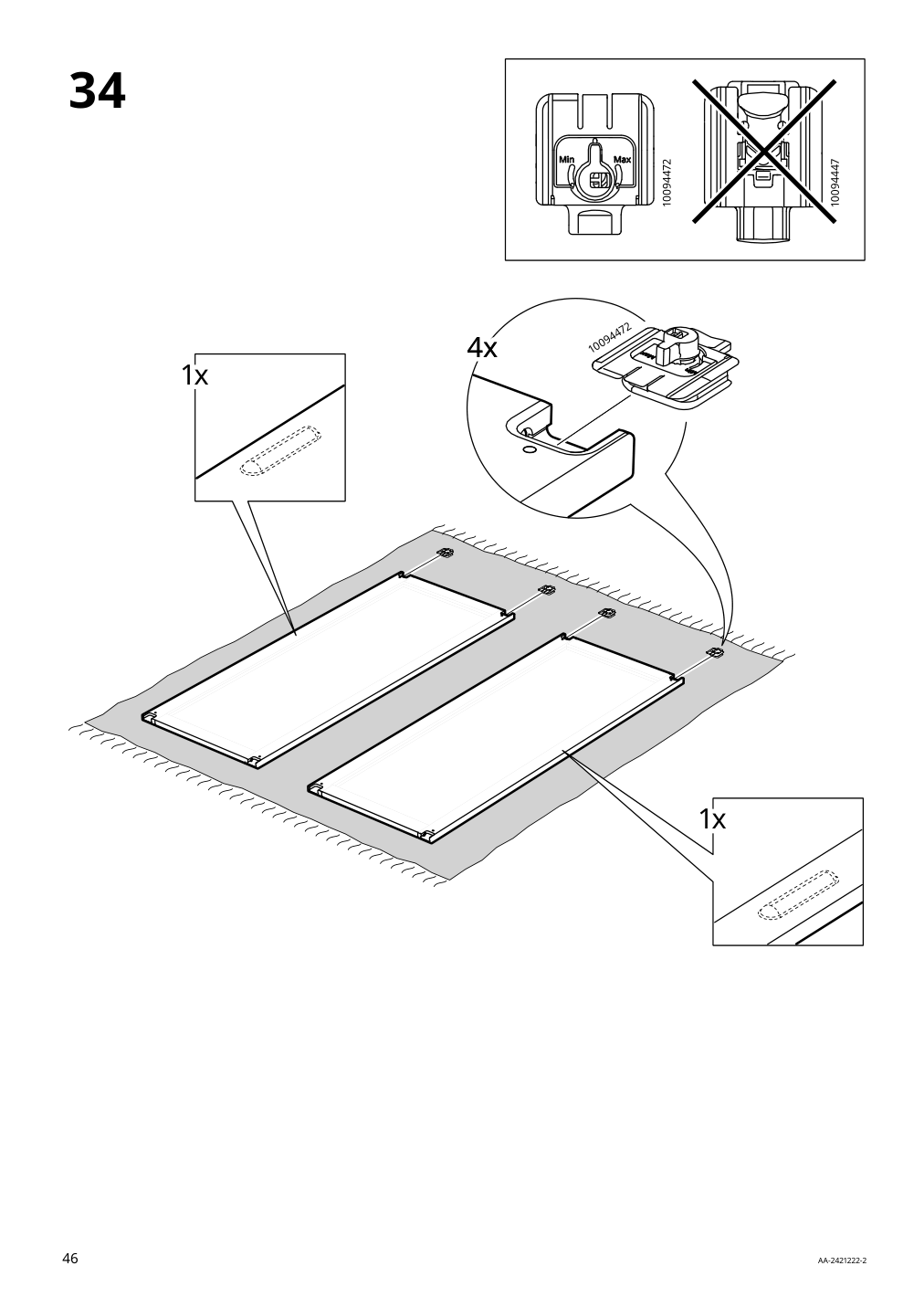 Assembly instructions for IKEA Tonstad cabinet with sliding doors off white | Page 46 - IKEA TONSTAD storage combination w sliding doors 395.717.63