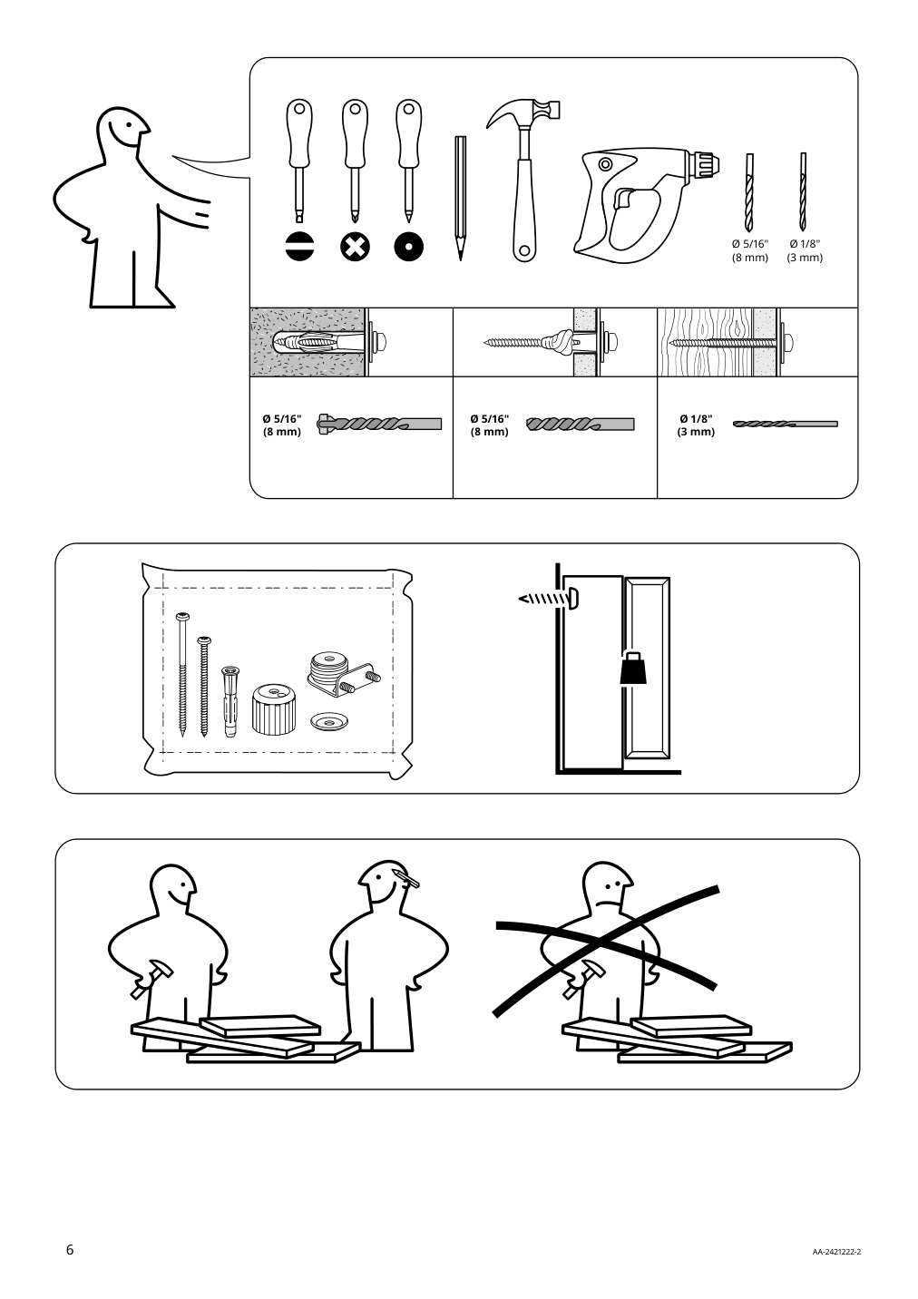 Assembly instructions for IKEA Tonstad cabinet with sliding doors off white | Page 6 - IKEA TONSTAD storage combination w sliding doors 395.717.63