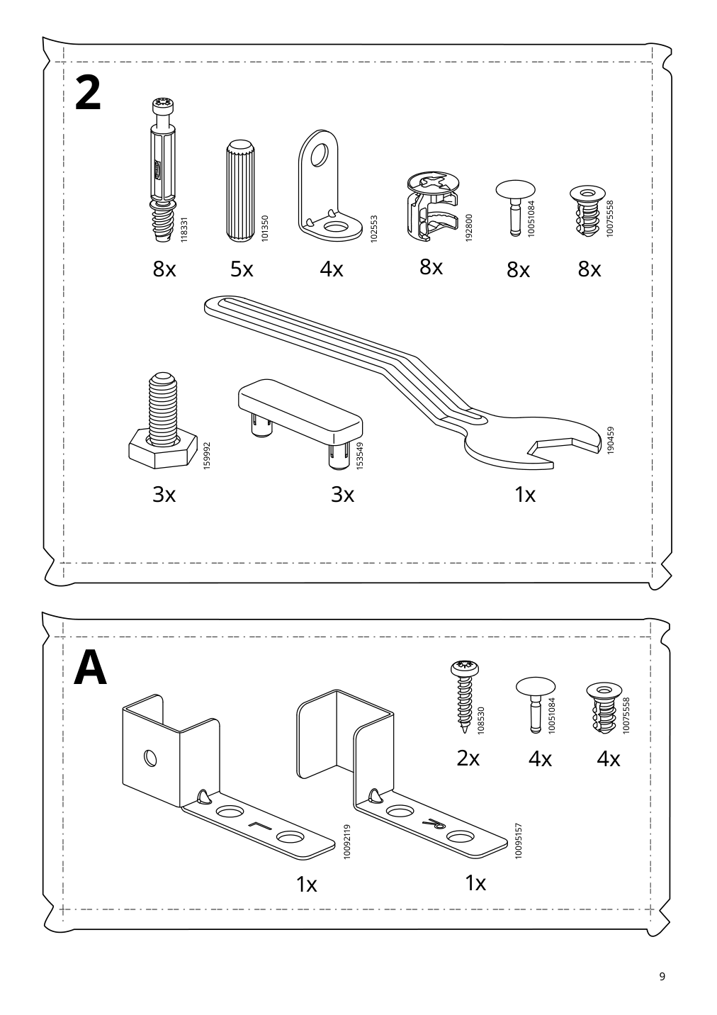 Assembly instructions for IKEA Tonstad cabinet with sliding doors off white | Page 9 - IKEA TONSTAD storage combination w sliding doors 395.717.63