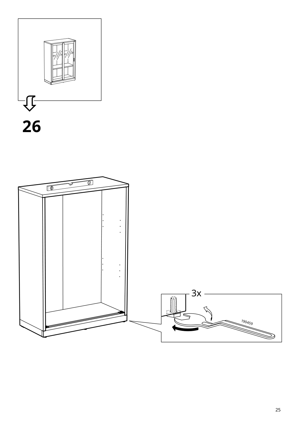 Assembly instructions for IKEA Tonstad cabinet with sliding glass doors off white | Page 25 - IKEA TONSTAD storage combination w sliding doors 395.717.58