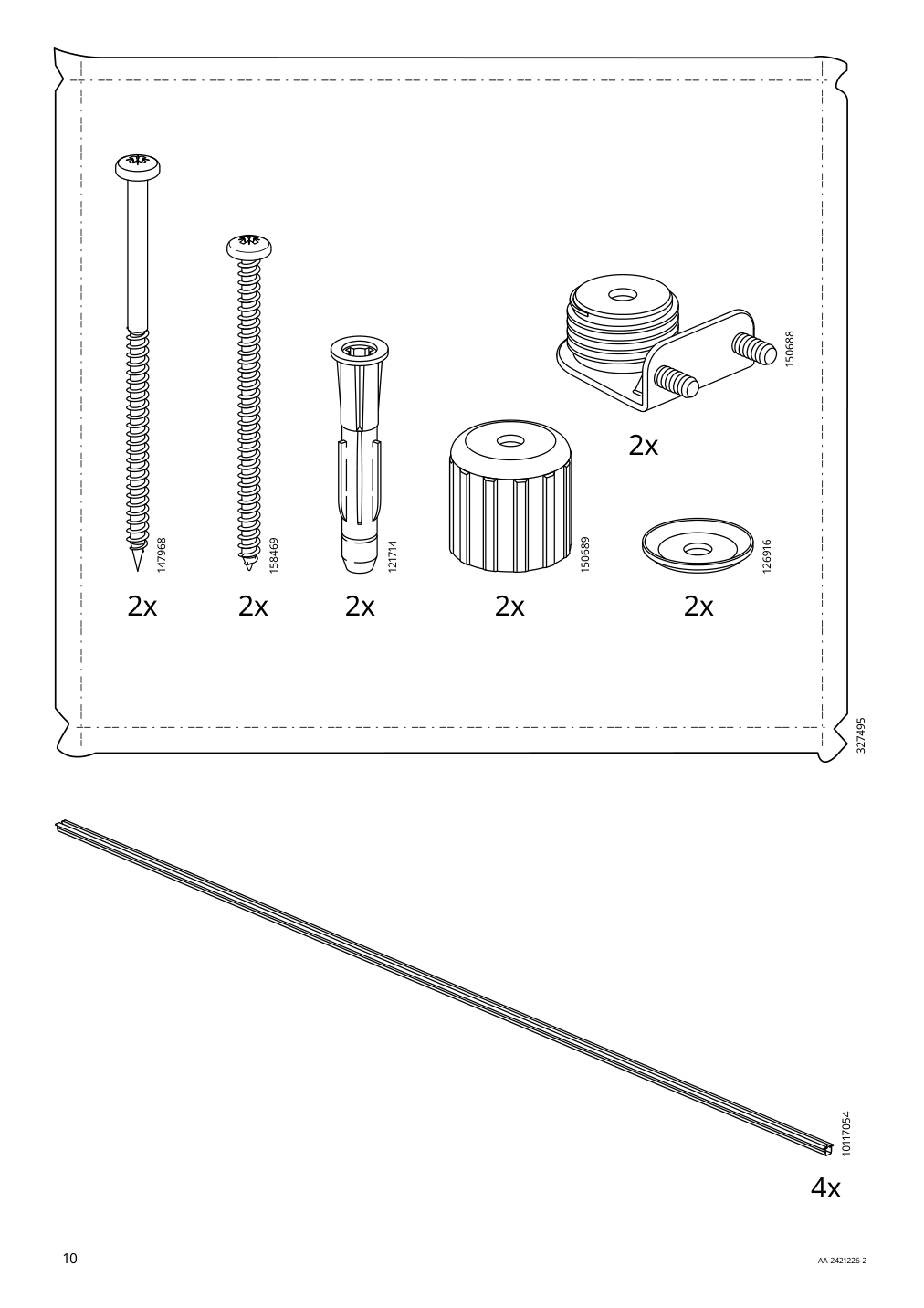 Assembly instructions for IKEA Tonstad cabinet with sliding glass doors off white | Page 10 - IKEA TONSTAD storage combination w sliding doors 895.717.70