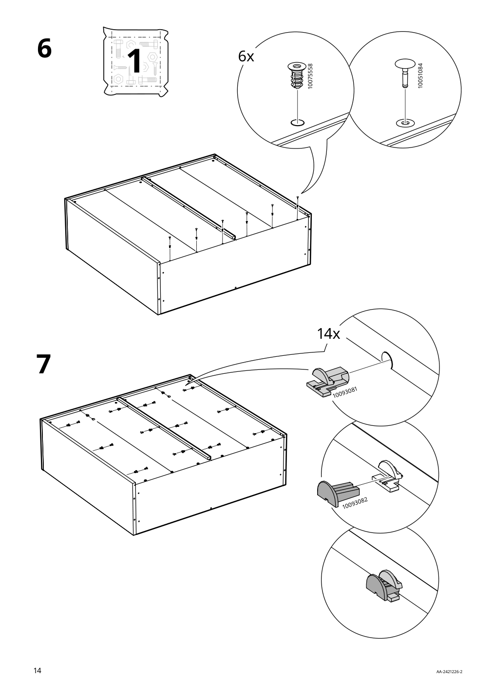 Assembly instructions for IKEA Tonstad cabinet with sliding glass doors off white | Page 14 - IKEA TONSTAD storage combination w sliding doors 895.717.70