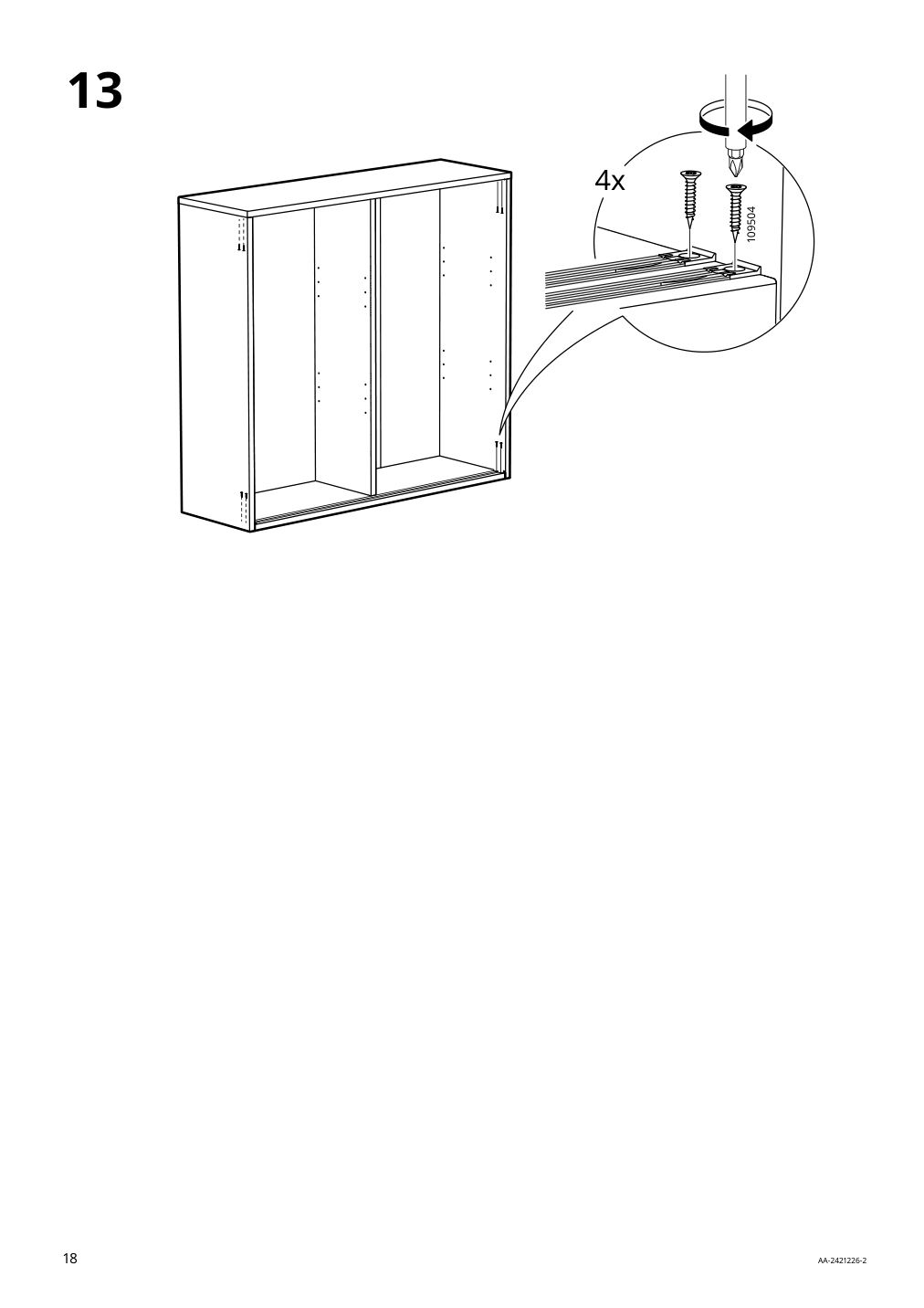 Assembly instructions for IKEA Tonstad cabinet with sliding glass doors off white | Page 18 - IKEA TONSTAD storage combination w sliding doors 895.717.70