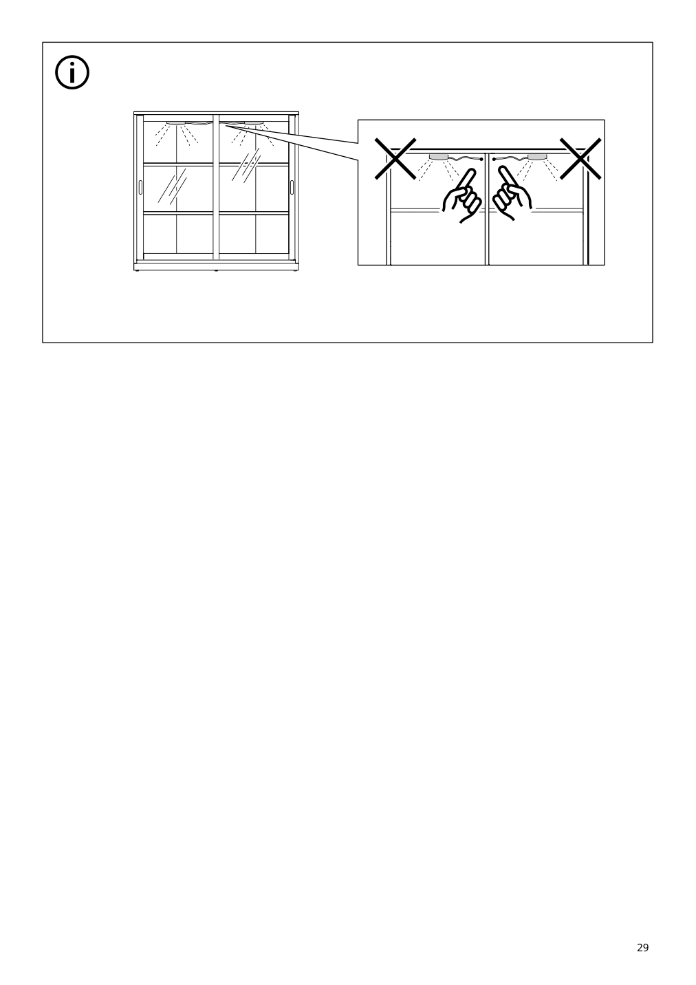 Assembly instructions for IKEA Tonstad cabinet with sliding glass doors off white | Page 29 - IKEA TONSTAD storage combination w sliding doors 895.717.70