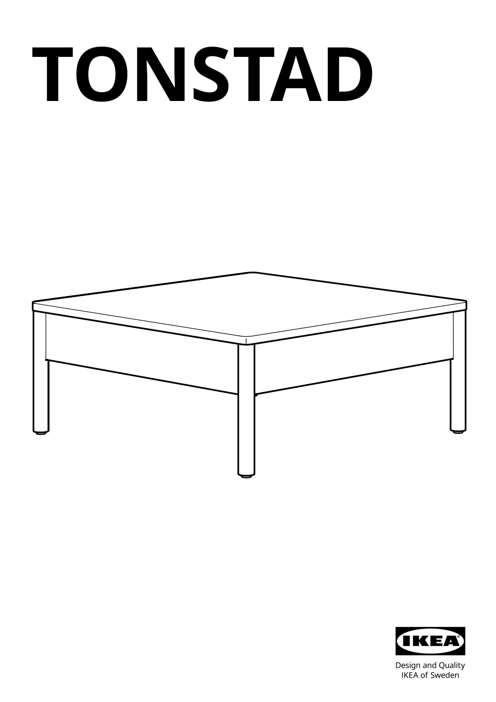 Assembly instructions for IKEA Tonstad coffee table brown stained oak veneer | Page 1 - IKEA TONSTAD coffee table 704.893.08