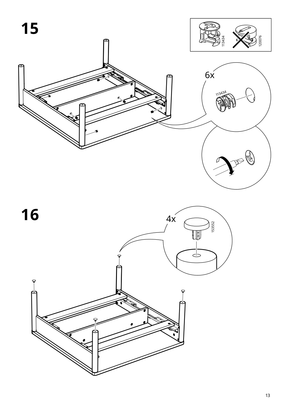 Assembly instructions for IKEA Tonstad coffee table brown stained oak veneer | Page 13 - IKEA TONSTAD coffee table 704.893.08