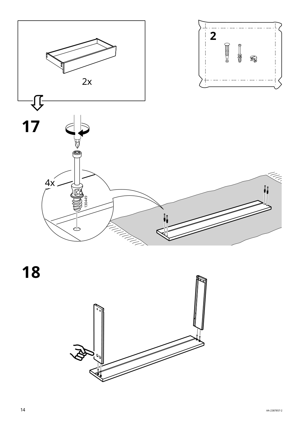 Assembly instructions for IKEA Tonstad coffee table brown stained oak veneer | Page 14 - IKEA TONSTAD coffee table 704.893.08