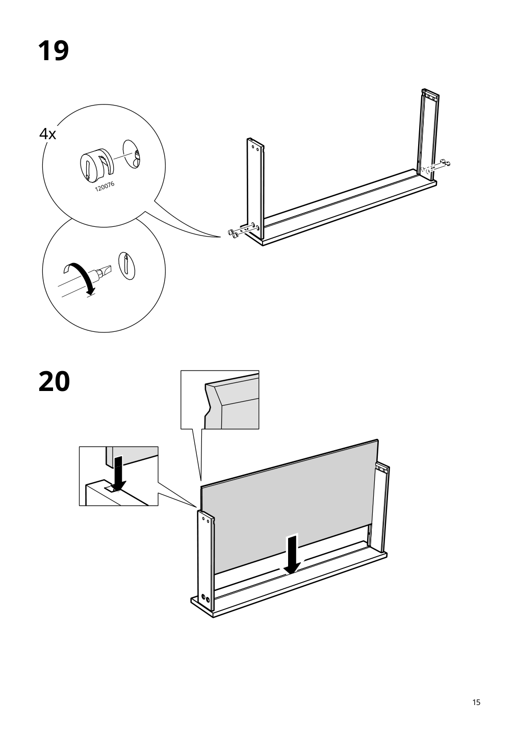 Assembly instructions for IKEA Tonstad coffee table brown stained oak veneer | Page 15 - IKEA TONSTAD coffee table 704.893.08