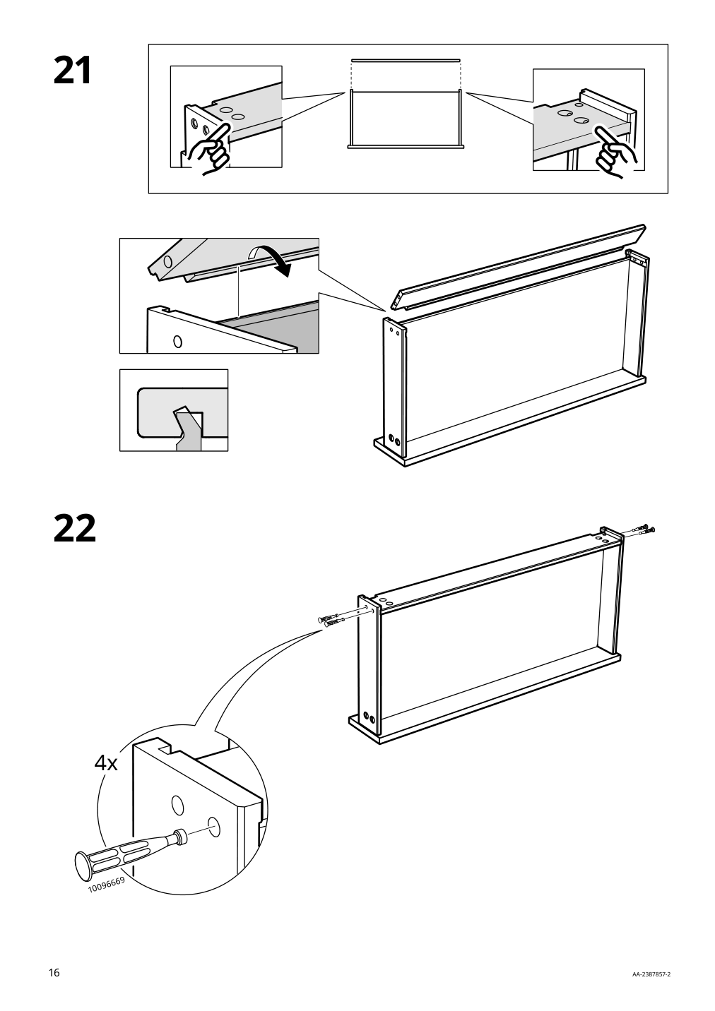 Assembly instructions for IKEA Tonstad coffee table brown stained oak veneer | Page 16 - IKEA TONSTAD coffee table 704.893.08