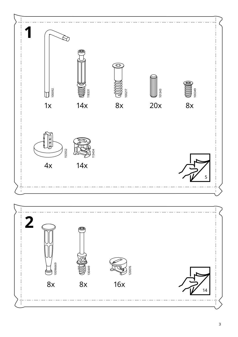Assembly instructions for IKEA Tonstad coffee table brown stained oak veneer | Page 3 - IKEA TONSTAD coffee table 704.893.08
