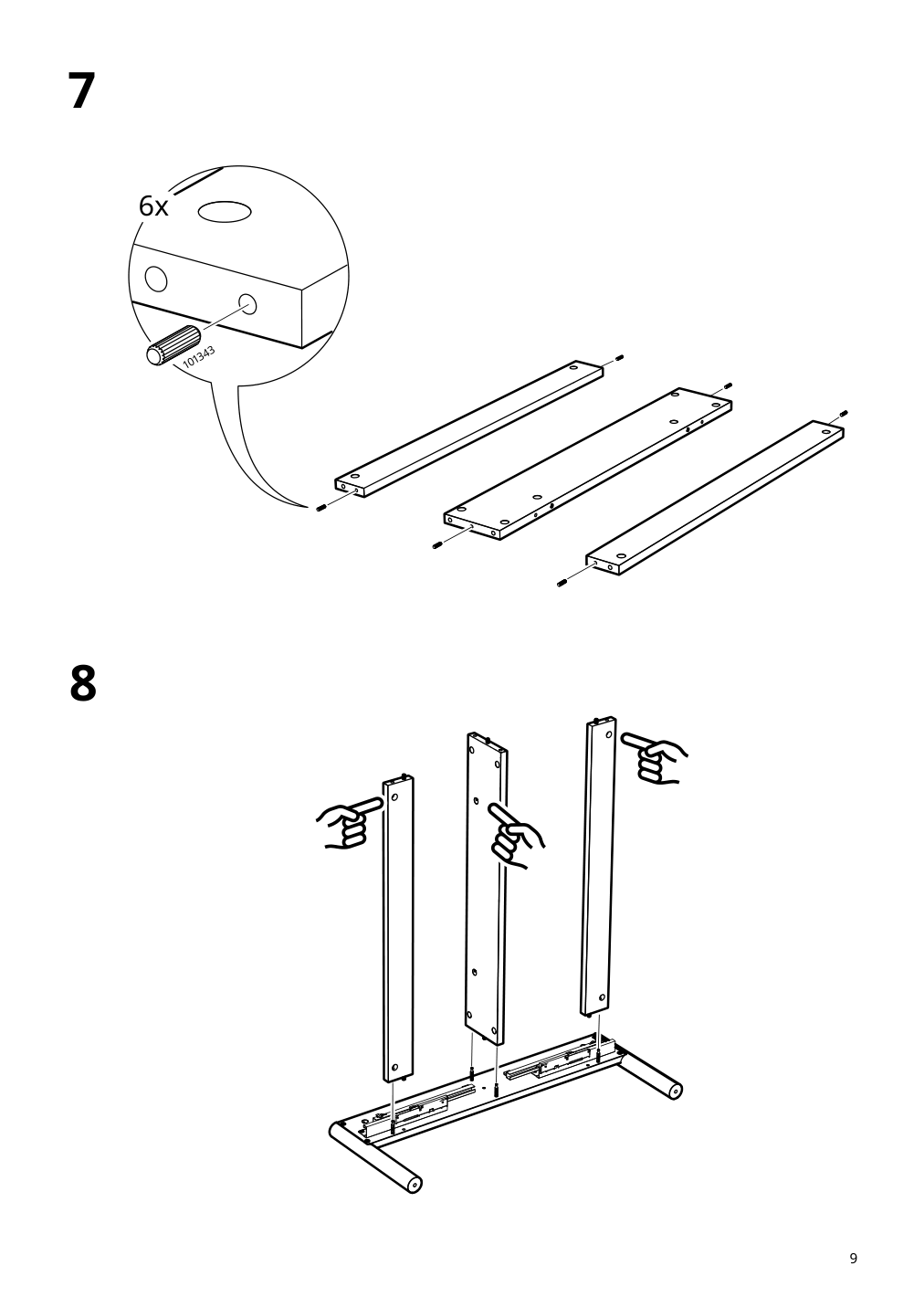 Assembly instructions for IKEA Tonstad coffee table brown stained oak veneer | Page 9 - IKEA TONSTAD coffee table 704.893.08