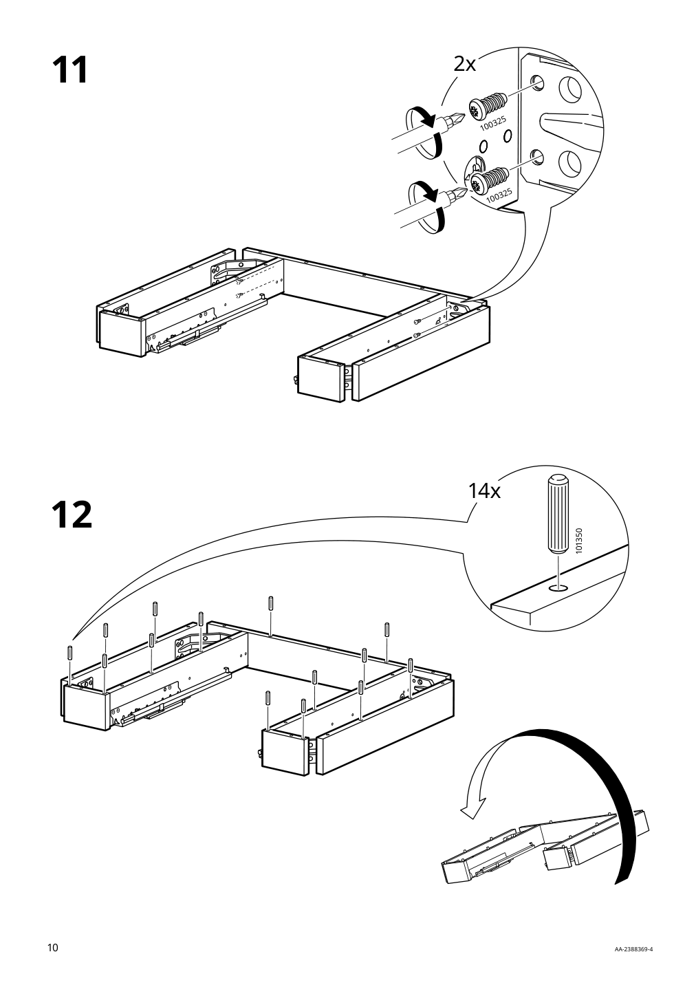 Assembly instructions for IKEA Tonstad desk off white | Page 10 - IKEA TONSTAD desk 305.382.02